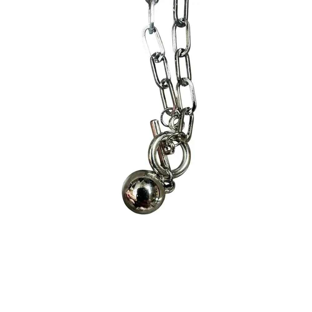Andrew Christian Ball and Chain Necklace Silver — One Size
